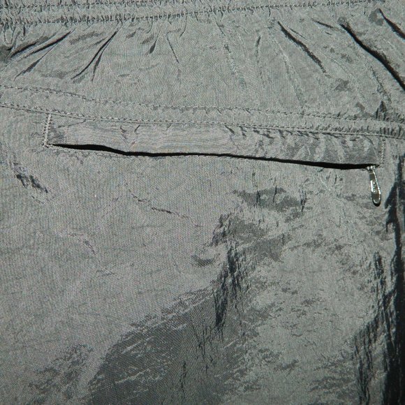 Vintage Nike Track Pants Women Black Gym Retro Nylon Retro 90s Sz L (S-37) - Picture 3 of 5